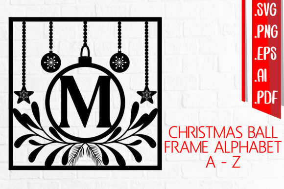 Christmas Ball Alphabet a to Z - A Versatile Graphic Design Asset for Crafts