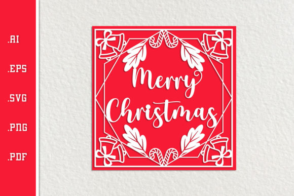 Christmas Card SVG EPS AI PNG PDF for Crafts and Graphics