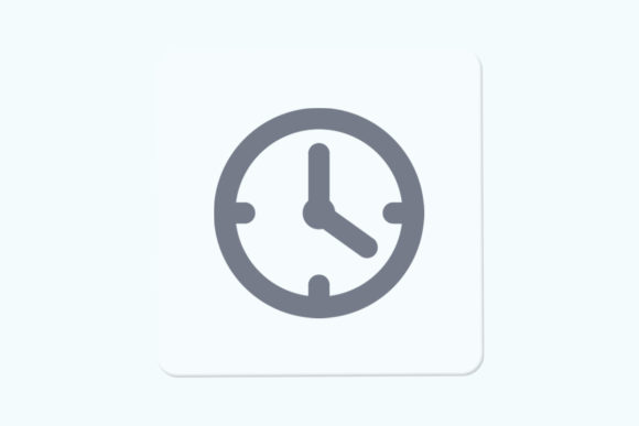 Clock Graphic Icon for Modern Web and Editorial Design