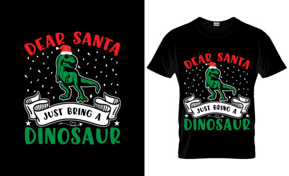 Dear Santa Just Bring Christmas Graphic Design Asset for Print Templates