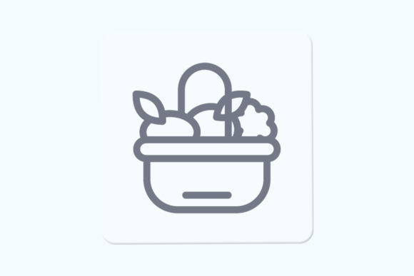 Fruit Basket Illustration for Creative Design Projects