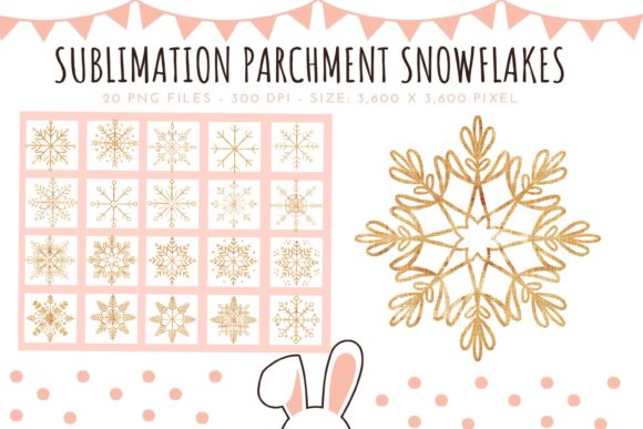 Sublimation Parchment Snowflakes for Branding and Marketing Graphics