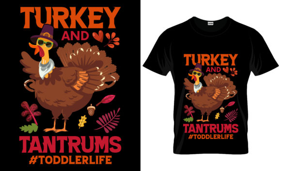 Turkey and Tantrums Thanksgiving Graphics for Print Templates