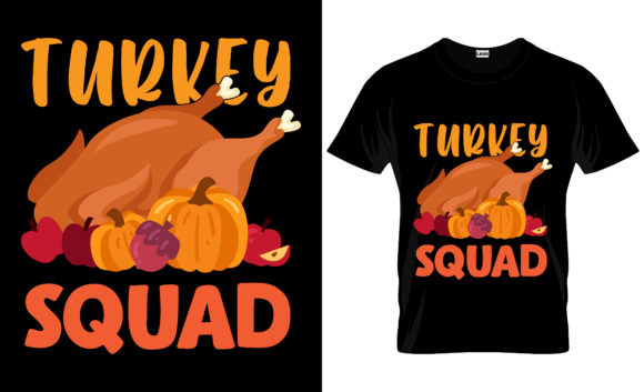 Turkey Squad Thanksgiving Graphics for Print Templates